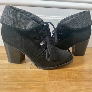 Splendid Lace-Up Heeled Booties